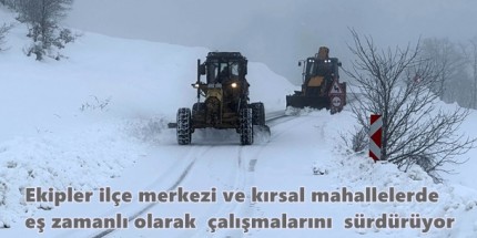 Bafra Belediyesi’nden Karla Mücadelede Kesintisiz Çalışma
